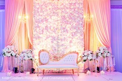 Incredible Indian wedding reception stage decoration. Incredible Indian wedding reception stage decoration.