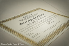 Closeup capture of Indian wedding marriage certificate. Closeup capture of Indian wedding marriage certificate.