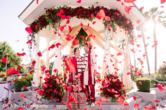 Couple under the mandap. Couple under the mandap.