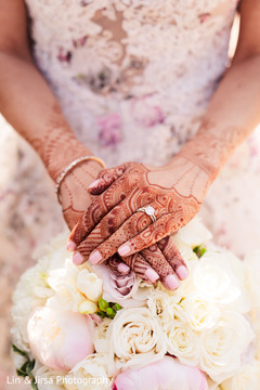 Indian bride wearing the mehndi. Indian bride wearing the mehndi.