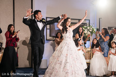 Gorgeous couple making their entrance. Gorgeous couple making their entrance.