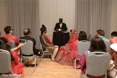 Indian bride and groom at their wedding ceremony Indian bride and groom at their wedding ceremony