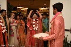 Indian bride's grand entrance to wedding ceremony Indian bride's grand entrance to wedding ceremony