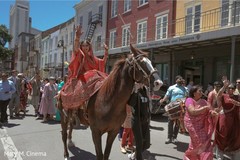 Joyful indian bride riding a horse Joyful indian bride riding a horse
