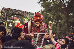 Indian groom at his milni rituals. Indian groom at his milni rituals.