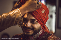 Rajah getting his ceremony turban on. Rajah getting his ceremony turban on.