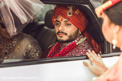 Indian groom on his baraat transportation capture. Indian groom on his baraat transportation capture.
