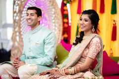 Lovely Indian couple at sangeet celebration. Lovely Indian couple at sangeet celebration.