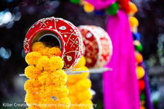 Incredible Indian wedding decorated pot with yellow flowers. Incredible Indian wedding decorated pot with yellow flowers.