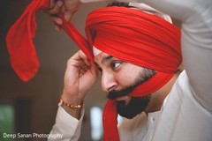 Indian groom getting ready for the bash. Indian groom getting ready for the bash.