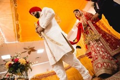 Indian groom and bride holding hands. Indian groom and bride holding hands.