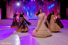 Upbeat Indian bride with bridesmaids reception dance. Upbeat Indian bride with bridesmaids reception dance.