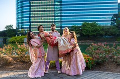 Cute indian bride with bridesmaids capture idea Cute indian bride with bridesmaids capture idea