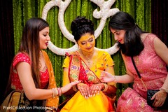 Sweet indian bride during haldi Sweet indian bride during haldi
