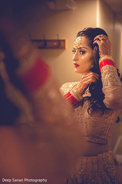 Stunning Indian bride getting ready. Stunning Indian bride getting ready.