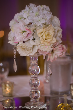Gorgeous flower decoration at reception table. Gorgeous flower decoration at reception table.