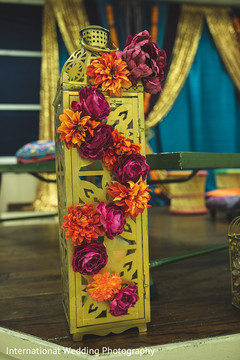 Beautiful lantern with flowers decoration. Beautiful lantern with flowers decoration.