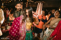 Lovely Indian couple dancing at sangeet. Lovely Indian couple dancing at sangeet.