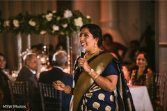 Lovely indian guest at wedding speech. Lovely indian guest at wedding speech.