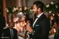 Indian groomsmen speech moment. Indian groomsmen speech moment.