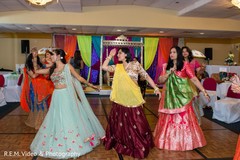 Upbeat Indian bridal with bridesmaids pre-wedding dance. Upbeat Indian bridal with bridesmaids pre-wedding dance.