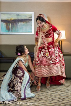 Sweet maharani getting her ceremony shoes on. Sweet maharani getting her ceremony shoes on.