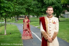 Sweet Indian bride about to meet the groom. Sweet Indian bride about to meet the groom.