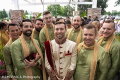 Enchanting Indian groom posing with groomsmen. Enchanting Indian groom posing with groomsmen.