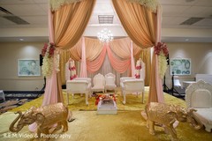 Magnificent Indian bridal ceremony mandap decorations. Magnificent Indian bridal ceremony mandap decorations.