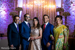 Lovely bride and groom family portrait Lovely bride and groom family portrait