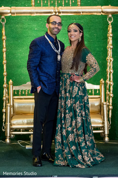 Ravishing indian bride and groom sangeet outfit Ravishing indian bride and groom sangeet outfit