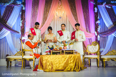Indian bride with groomsmen. Indian bride with groomsmen.