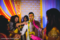 Indian groom with Maharanis. Indian groom with Maharanis.