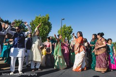 Joyful indian wedding baraat procession Joyful indian wedding baraat procession