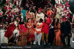Raja and Maharani posing with guests. Raja and Maharani posing with guests.