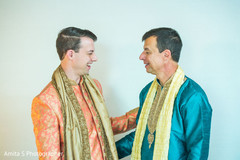 Indian groom with his father, Indian groom with his father,