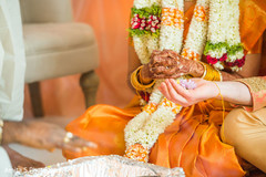 Indian couple during Indian wedding ritual. Indian couple during Indian wedding ritual.