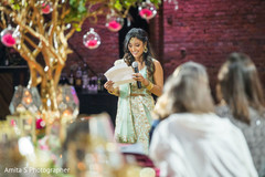 Bridesmaid reading for the Indian couple. Bridesmaid reading for the Indian couple.