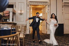 Bride and groom making their entrance. Bride and groom making their entrance.