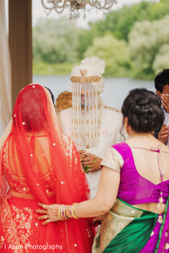 Indian bride and groom meeting. Indian bride and groom meeting.