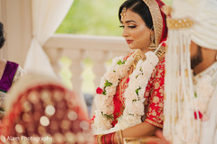 Indian bride during the ceremony. Indian bride during the ceremony.