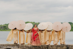 Indian bride and bridesmaids posing. Indian bride and bridesmaids posing.