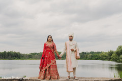 Bride and Raja by the lake. Bride and Raja by the lake.