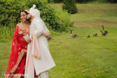 Indian bride and groom outdoors. Indian bride and groom outdoors.