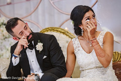 Sweet Indian couple at wedding reception. Sweet Indian couple at wedding reception.