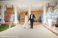 Impressive Indian couples entrance to wedding reception. Impressive Indian couples entrance to wedding reception.