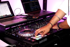 Wonderful capture of DJ making his magic. Wonderful capture of DJ making his magic.