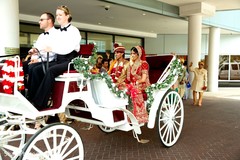 Wonderful Indian couple on their wedding carriage. Wonderful Indian couple on their wedding carriage.