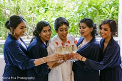 Maharani with bridesmaids having cheers. Maharani with bridesmaids having cheers.