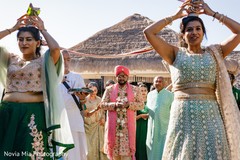 Indian groom walking into his wedding ceremony. Indian groom walking into his wedding ceremony.